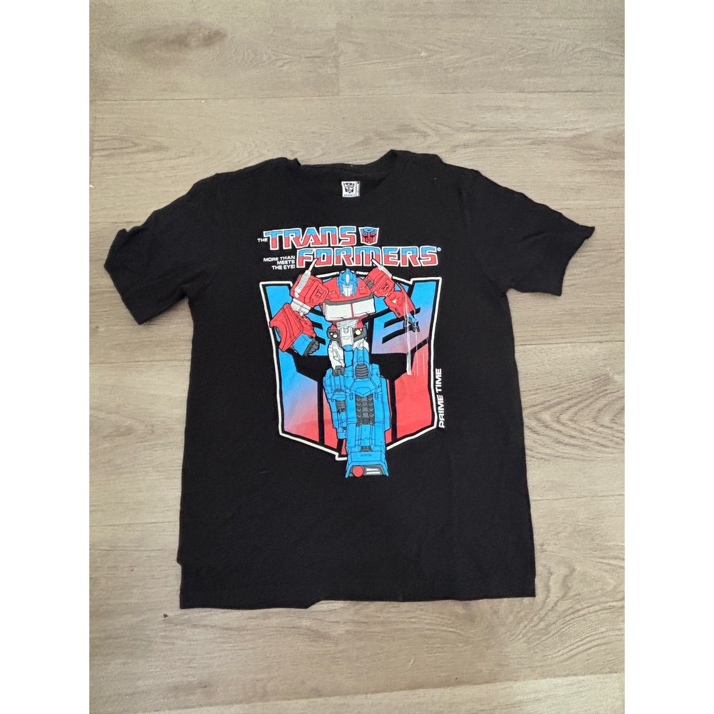 Transformers Optimus Prime Graphic T-Shirt Kids Size M 8 Black Short Sleeve Tee